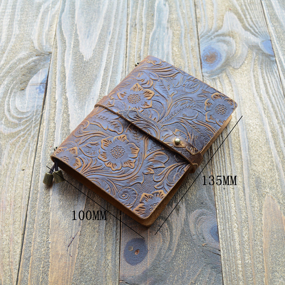 Wholesale Creative Cowhide Notebook Diy Thickened Retro Leather Notebook Diary